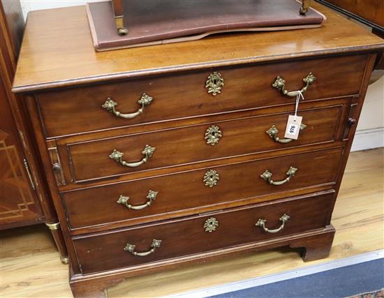 A George III mahogany dressing chest W.90cm